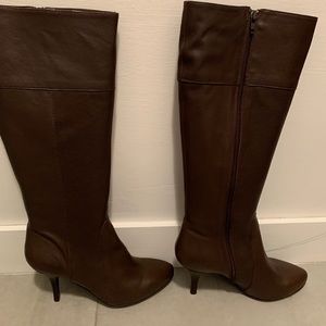 J Crew Leather Bryant Knee Boots Wide Calf